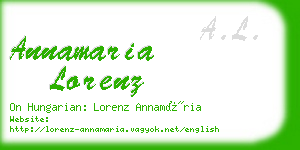 annamaria lorenz business card